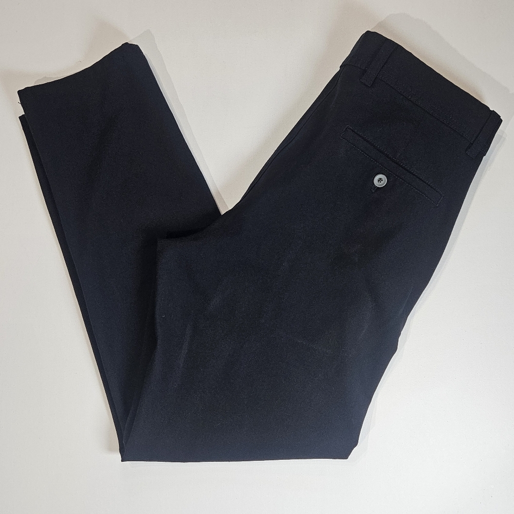 Zara Chino Pants Womens 31‎ Black Minimalist Goth Business Casual Straight Leg